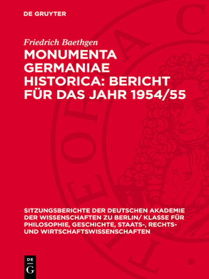 cover image of Monumenta Germaniae Historica